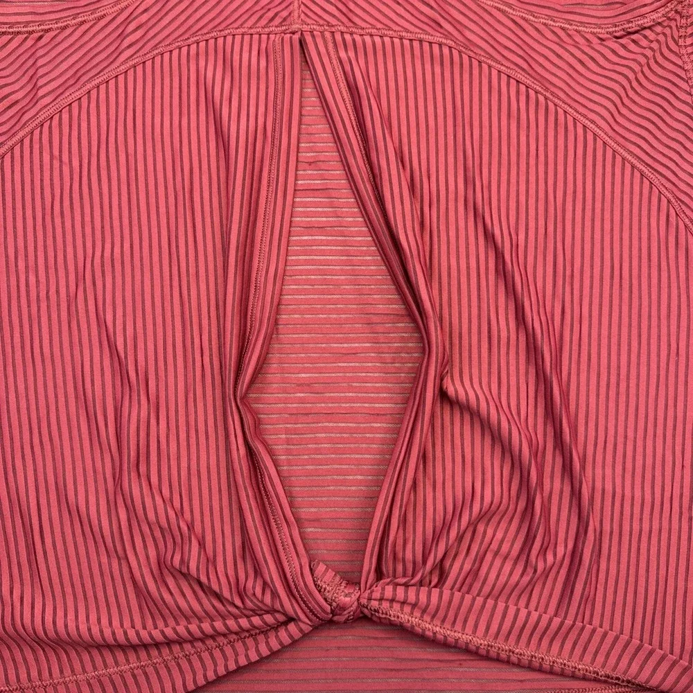 Lululemon Miles Ahead Tank Tie Back‎ Ruby Wine Red Size 8 EUC!